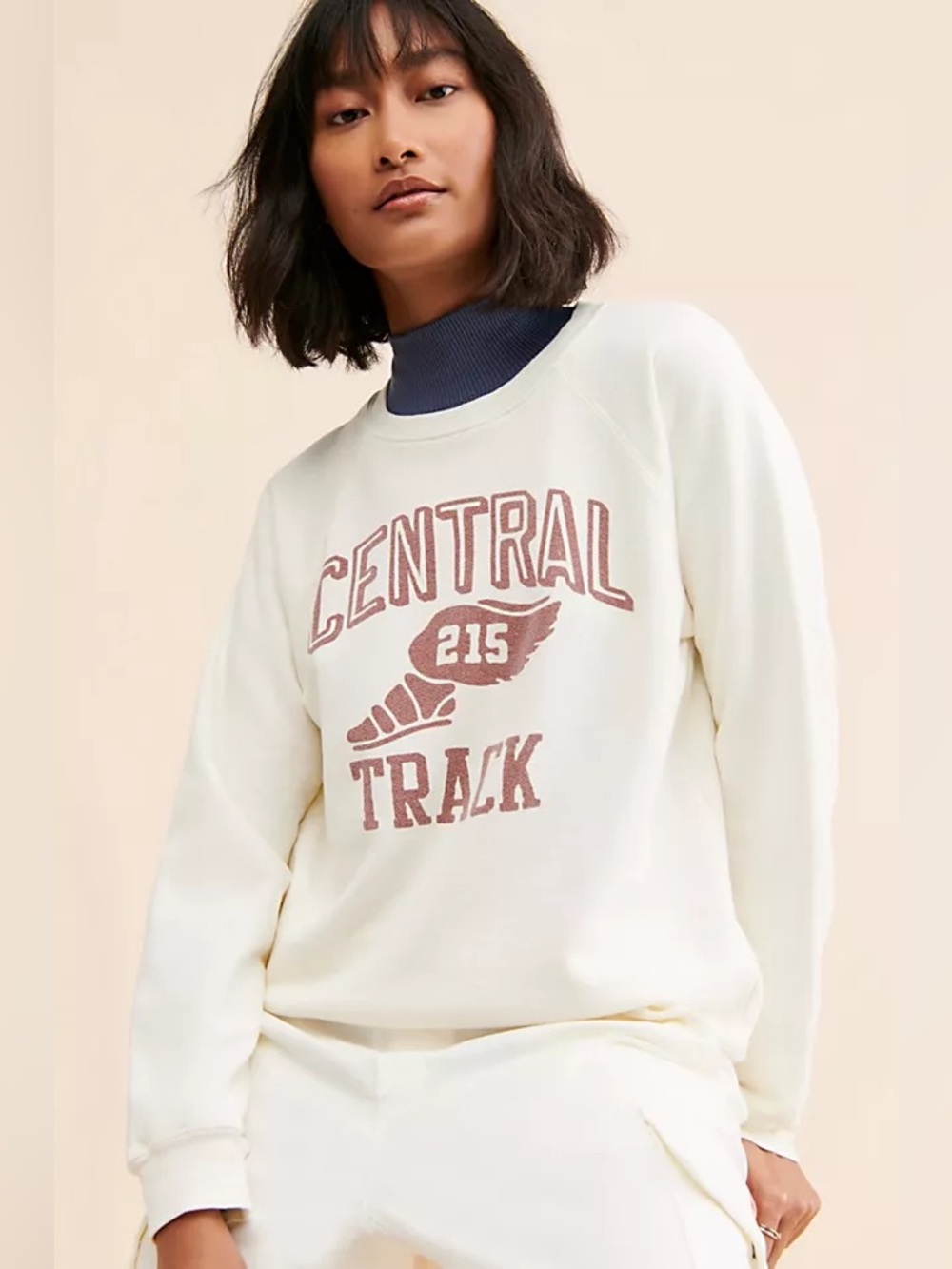 Free People Original Retro Brand Central Track‎ Sweatshirt XS NWT